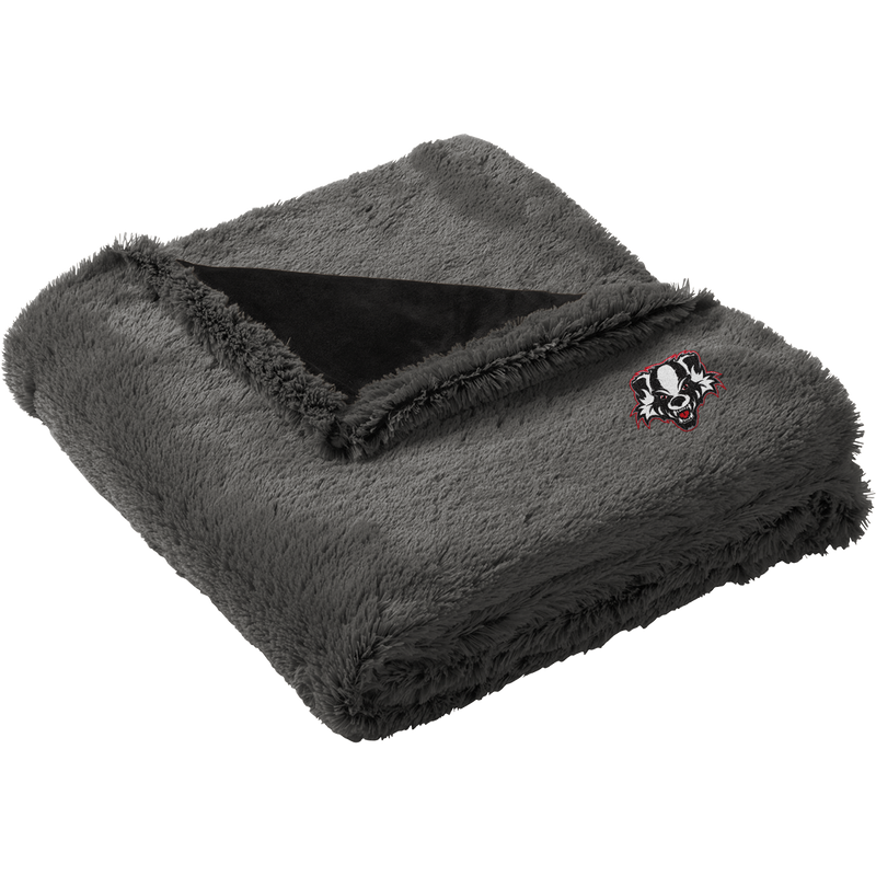 Scary Badgers Faux Fur Blanket