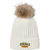Red Bank Generals Faux Fur Pom Beanie